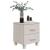 Noptiere HAMAR, 2 buc, alb, 40x35x44,5 cm, lemn masiv de pin GartenMobel Dekor