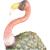 Decoratiune gradina, MagicHome, metalica, flamingo, verde si roz, 37x19x85 cm GartenVIP DiyLine