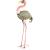 Decoratiune gradina, MagicHome, metalica, flamingo, verde si roz, 37x19x85 cm GartenVIP DiyLine