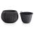 Ghiveci decorativ de flori, Prosperplast, Beton Bowl, rotund, negru, 23.8x16.1 cm GartenVIP DiyLine