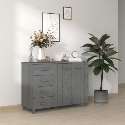 Servantă „HAMAR”, gri închis, 113x40x80 cm, lemn masiv pin GartenMobel Dekor