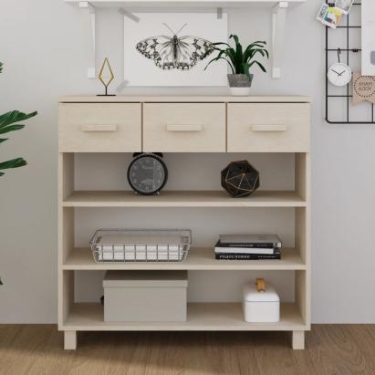 Masă cafea „HAMAR”, maro miere, 90x35x90 cm, lemn masiv de pin GartenMobel Dekor