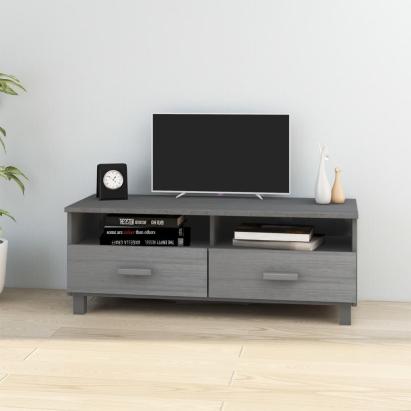 Dulap TV „HAMAR”, gri închis, 106x40x40 cm, lemn masiv de pin GartenMobel Dekor