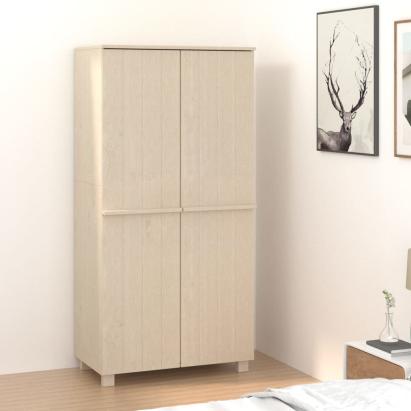 Dulap haine „HAMAR” maro miere 89x50x180 cm, lemn masiv de pin GartenMobel Dekor