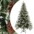 Brad de Crăciun cu conuri de pin, verde/alb, 195 cm, PVC&PE GartenMobel Dekor