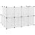 Cușcă pentru animale mici transparent 143x107x93 cm PP și oțel GartenMobel Dekor