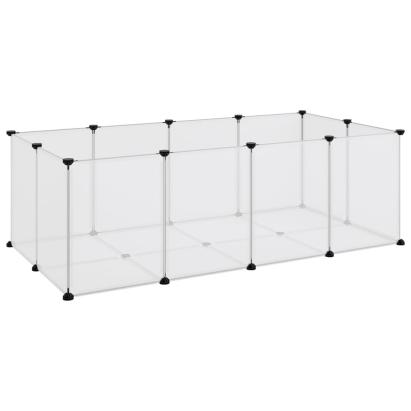 Cușcă pentru animale mici transparent 144x74x46,5 cm PP și oțel GartenMobel Dekor