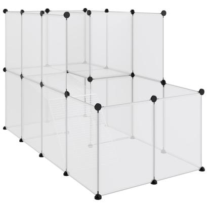 Cușcă pentru animale mici transparent 142x74x93 cm PP și oțel GartenMobel Dekor
