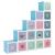Dulap de depozitare cub pentru copii, 15 cuburi, albastru, PP GartenMobel Dekor