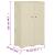 Dulap din plastic, 79x43x125 cm, alb angora, design de lemn GartenMobel Dekor