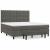 Pat box spring cu saltea, gri închis, 180x200 cm, catifea GartenMobel Dekor