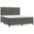 Pat box spring cu saltea, gri închis, 180x200 cm, catifea GartenMobel Dekor
