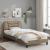 Cadru de pat cu tăblie, cappuccino, 90x200 cm, piele ecologică GartenMobel Dekor