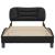 Cadru de pat cu tăblie, negru, 100x200 cm, piele ecologică GartenMobel Dekor