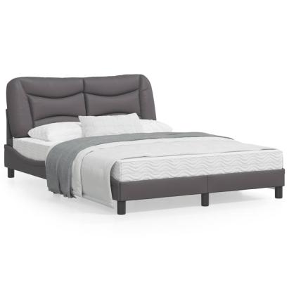 Cadru de pat cu tăblie, gri, 140x200 cm, piele ecologică GartenMobel Dekor
