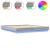 Cadru de pat cu lumini LED, gri sonoma, 200x200 cm GartenMobel Dekor