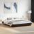 Cadru de pat, negru, 200x200 cm, lemn prelucrat GartenMobel Dekor