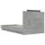 Cadru de pat cu tăblie și lumini LED, gri beton, 100x200 cm GartenMobel Dekor