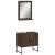 Set dulapuri de baie, 2 piese, stejar maro, lemn prelucrat GartenMobel Dekor