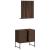 Set dulapuri de baie, 2 piese, stejar maro, lemn prelucrat GartenMobel Dekor