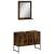 Set dulapuri de baie, 2 piese, stejar afumat, lemn prelucrat GartenMobel Dekor
