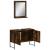 Set dulapuri de baie, 2 piese, stejar afumat, lemn prelucrat GartenMobel Dekor