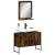 Set dulapuri de baie, 2 piese, stejar afumat, lemn prelucrat GartenMobel Dekor