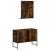 Set dulapuri de baie, 2 piese, stejar afumat, lemn prelucrat GartenMobel Dekor
