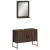 Set dulapuri de baie, 2 piese, stejar maro, lemn prelucrat GartenMobel Dekor