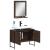 Set dulapuri de baie, 2 piese, stejar maro, lemn prelucrat GartenMobel Dekor