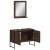 Set dulapuri de baie, 2 piese, stejar maro, lemn prelucrat GartenMobel Dekor