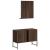 Set dulapuri de baie, 2 piese, stejar maro, lemn prelucrat GartenMobel Dekor