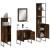 Set dulapuri de baie, 4 piese, stejar afumat, lemn prelucrat GartenMobel Dekor