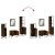 Set dulapuri de baie, 4 piese, stejar afumat, lemn prelucrat GartenMobel Dekor