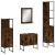 Set dulapuri de baie, 4 piese, stejar afumat, lemn prelucrat GartenMobel Dekor
