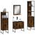 Set dulapuri de baie, 4 piese, stejar afumat, lemn prelucrat GartenMobel Dekor