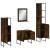 Set dulapuri de baie, 4 piese, stejar afumat, lemn prelucrat GartenMobel Dekor