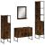 Set dulapuri de baie, 4 piese, stejar afumat, lemn prelucrat GartenMobel Dekor