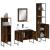 Set dulapuri de baie, 4 piese, stejar afumat, lemn prelucrat GartenMobel Dekor