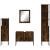Set dulapuri de baie, 4 piese, stejar afumat, lemn prelucrat GartenMobel Dekor