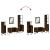 Set dulapuri de baie, 4 piese, stejar afumat, lemn prelucrat GartenMobel Dekor