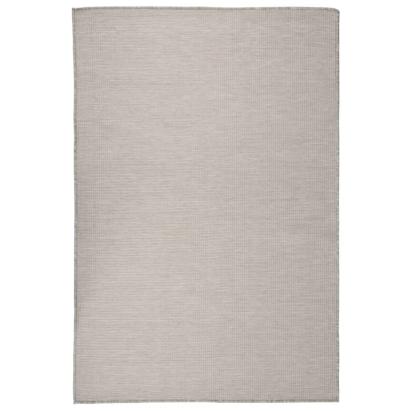 Covor de exterior, gri taupe, 120x170 cm, țesătură plată GartenMobel Dekor