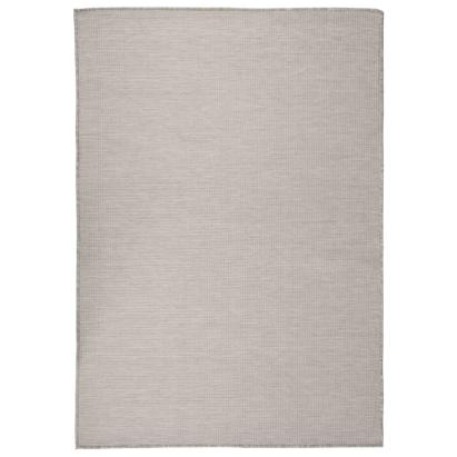Covor de exterior, gri taupe, 140x200 cm, țesătură plată GartenMobel Dekor