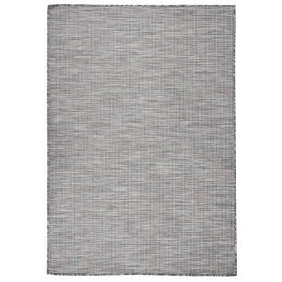 Covor de exterior, maro şi albastru, 160x230 cm, țesătură plată GartenMobel Dekor