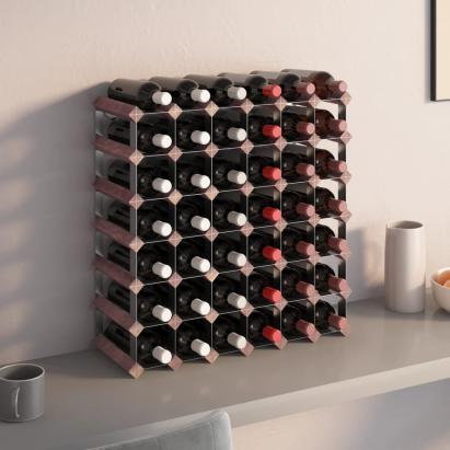 Suport sticle de vin, 42 sticle, maro, lemn masiv de pin GartenMobel Dekor