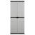 Dulap de depozitare grădină cu 3 rafturi gri/negru 68x40x168 cm GartenMobel Dekor