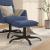 Taburet, albastru, 60x60x36 cm, material textil GartenMobel Dekor