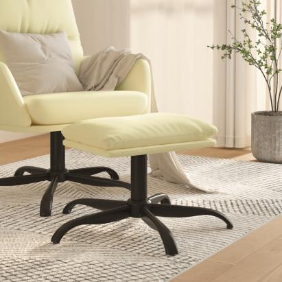 Taburet, crem, 60x60x36 cm, piele ecologică GartenMobel Dekor