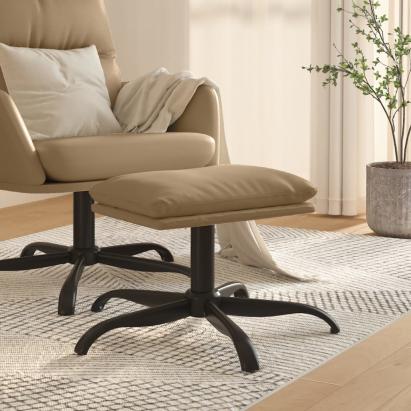 Taburet, cappuccino, 60x60x36 cm, piele ecologică GartenMobel Dekor