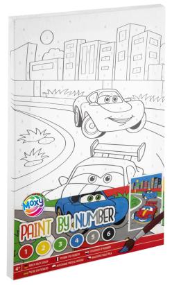 Tablou pictura pe numere - Cursa masinutelor PlayLearn Toys